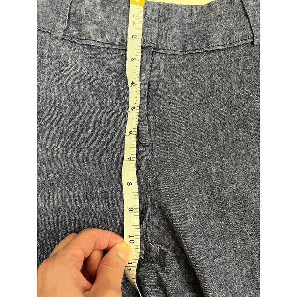 Ann Taylor Loft Womens Flat Front Flared Leg Trouser Dress Pants Blue Size 10 - Picture 7 of 9